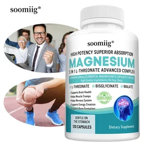 3-dalam-1 - Magnesium L-Threonate Glycinate Malate Kesihatan Otak Sokongan Tidur Imuniti Dipertingkatkan Metabolisme Tenaga