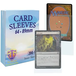 200PCS Transparent Standard Size Inner Card Sleeves Perfect for Double-sleeving 64X89MM TCG Card Sleeves Card Protector for MTG