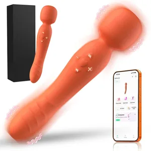 Smart APP שלט אלחוטי AV שרביט קסם רטט רב עוצמה G Spot Clit מגרה צעצוע מין נשים USB נטענת עמיד למים למבוגרים