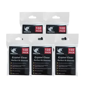 100pcs Hot Transparent MTG Card Sleeves Standard Size Clear TCG Card Protector Inner Card Cover for Sports Board Games 64x89mm