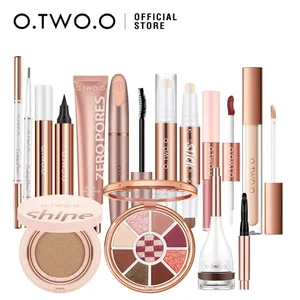 O.TWO.O pełny zestaw do makijażu 10 sztuk zestaw kosmetyków tusz do rzęs Eyeliner fundacja krem ​​BB korektor z poduszką powietrzną szminka makijaż dla kobiet