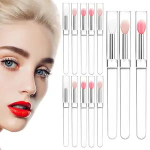 3/15PCS Silicone Lip Mask Applicator Reusable Lip Brush Transparent Lipstick Tool Para sa Lip Gloss Eyeshadow Brushes Makeup Tools